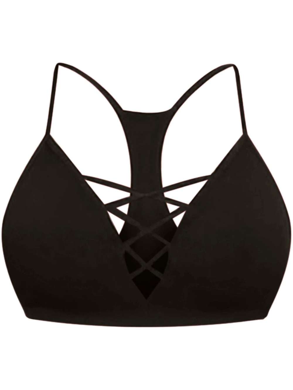 Black Strappy Bralette - Women Intimates